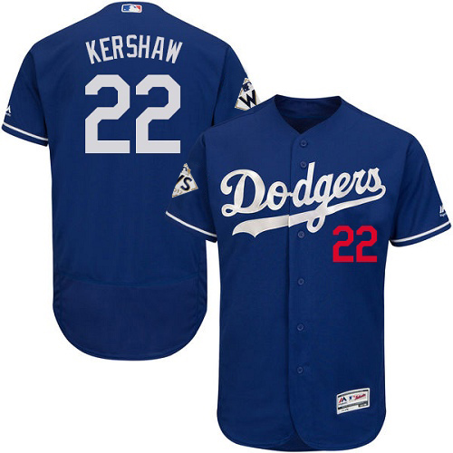 Dodgers #22 Clayton Kershaw Blue Flexbase Authentic Collection World Series Bound Stitched MLB Jersey
